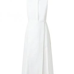 Akris Stretch Cotton Poplin Midi Dress