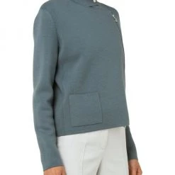 Akris Zip-Up Wool Jacket -Akris Sales Shop unnamed file 1638