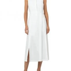 Akris Stretch Cotton Poplin Midi Dress -Akris Sales Shop unnamed file 164