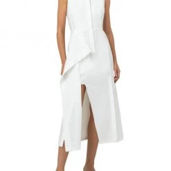 Akris Stretch Cotton Poplin Midi Dress -Akris Sales Shop unnamed file 167