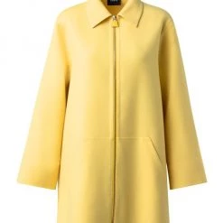 Akris High-Low Virgin Wool Coat