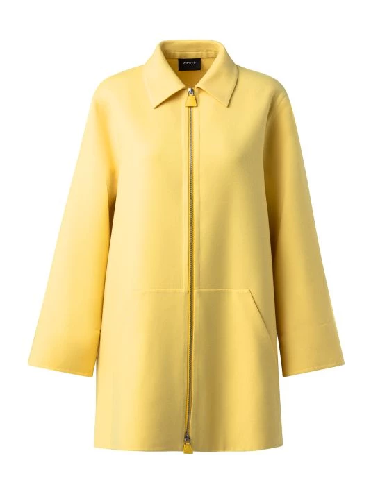 Akris High-Low Virgin Wool Coat 3 Akris High-Low Virgin Wool Coat
