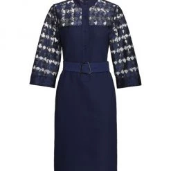 Akris Embroidered Star Shirtdress