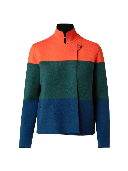 Akris Colorblocked Cashmere Wrap Jacket 3 Akris Colorblocked Cashmere Wrap Jacket