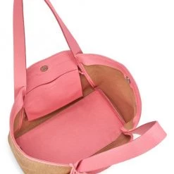 Akris Medium Alex Leather-Trimmed Raffia Tote Camel Blossom -Akris Sales Shop unnamed file 22