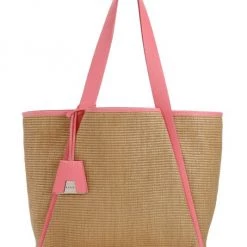 Akris Medium Alex Leather-Trimmed Raffia Tote Camel Blossom -Akris Sales Shop unnamed file 25