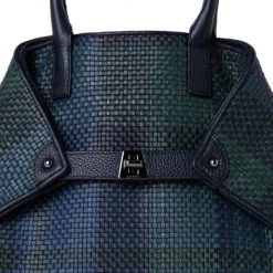 Akris Ai Plaid Woven Leather Top-Handle Bag -Akris Sales Shop unnamed file 250