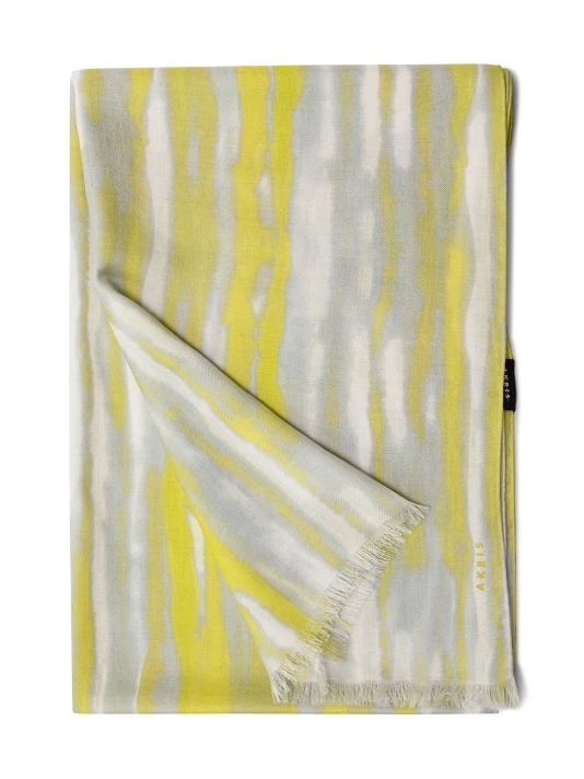 Akris Watercolor-Striped Cashmere & Silk Scarf 4 Akris Watercolor-Striped Cashmere & Silk Scarf - Image 2