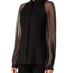 Akris Sequin-Embroidered Sheer-Sleeve Blouse 11 Akris Sequin-Embroidered Sheer-Sleeve Blouse -Akris Sales Shop unnamed file 289