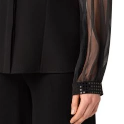 Akris Sequin-Embroidered Sheer-Sleeve Blouse 13 Akris Sequin-Embroidered Sheer-Sleeve Blouse -Akris Sales Shop unnamed file 291