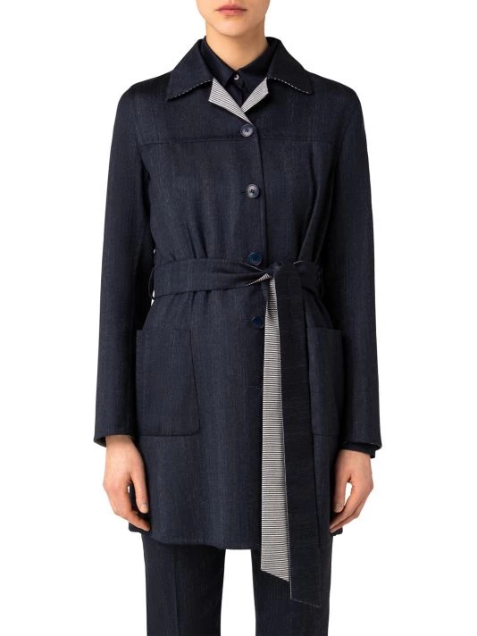 Akris Wool Reversible Coat<br> 5 Akris Wool Reversible Coat<br> - Image 3