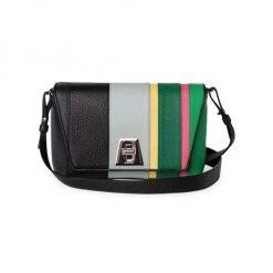 Akris Small Anouk Day Striped Leather Crossbody Bag