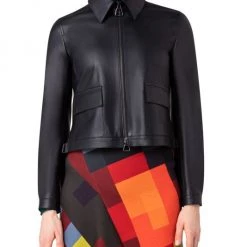 Akris Short Leather Jacket 10 Akris Short Leather Jacket -Akris Sales Shop unnamed file 314