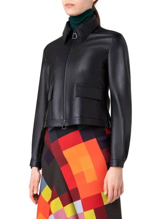 Akris Short Leather Jacket 6 Akris Short Leather Jacket - Image 4