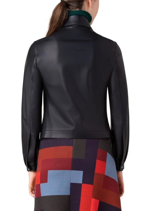 Akris Short Leather Jacket 7 Akris Short Leather Jacket - Image 5