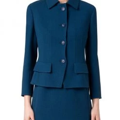 Akris Collared Virgin Wool Jacket -Akris Sales Shop unnamed file 325