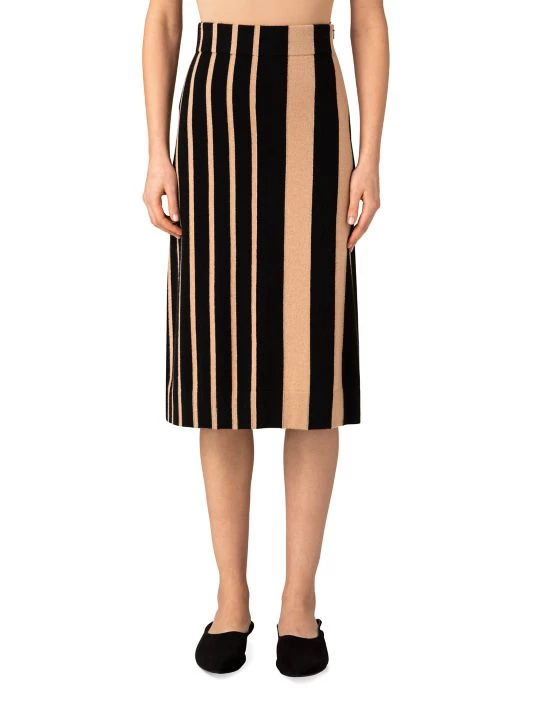 Akris Colorblocked Striped Midi-Skirt 5 Akris Colorblocked Striped Midi-Skirt - Image 3