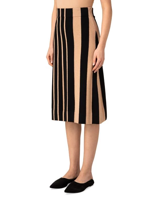 Akris Colorblocked Striped Midi-Skirt 6 Akris Colorblocked Striped Midi-Skirt - Image 4
