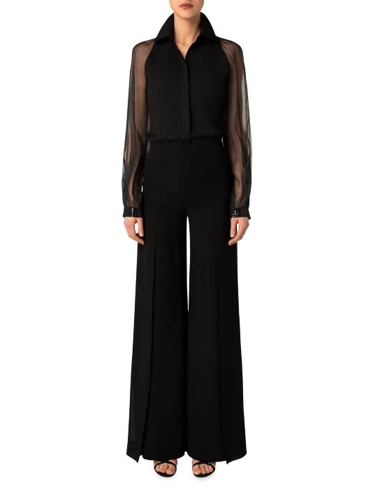 Akris Fellia Silk Georgette Wide-Leg Pants 4 Akris Fellia Silk Georgette Wide-Leg Pants - Image 2
