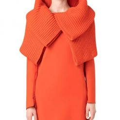 Akris Chunky Rib-Knit Scarf Topper -Akris Sales Shop unnamed file 360