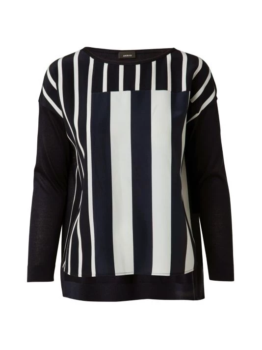 Akris Silk Oversized Stripe Sweater 3 Akris Silk Oversized Stripe Sweater