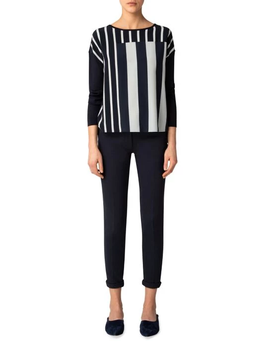Akris Silk Oversized Stripe Sweater 4 Akris Silk Oversized Stripe Sweater - Image 2