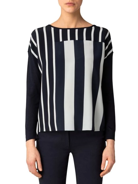 Akris Silk Oversized Stripe Sweater 5 Akris Silk Oversized Stripe Sweater - Image 3
