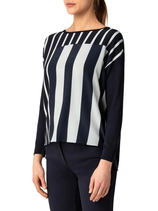 Akris Silk Oversized Stripe Sweater 6 Akris Silk Oversized Stripe Sweater - Image 4
