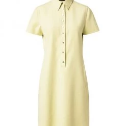 Akris Short-Sleeve Polo Minidress Limoncello -Akris Sales Shop unnamed file 376