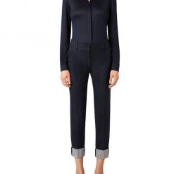 Akris Maxima Wool Striped Cuff Pants -Akris Sales Shop unnamed file 379