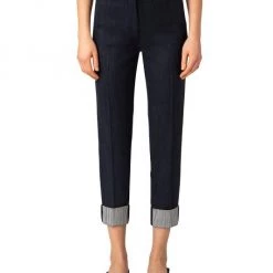 Akris Maxima Wool Striped Cuff Pants -Akris Sales Shop unnamed file 380