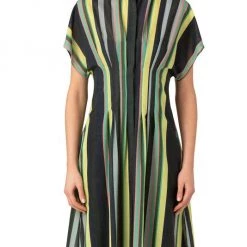 Akris Pleated Striped Knee-Length Dress 10 Akris Pleated Striped Knee-Length Dress -Akris Sales Shop unnamed file 415