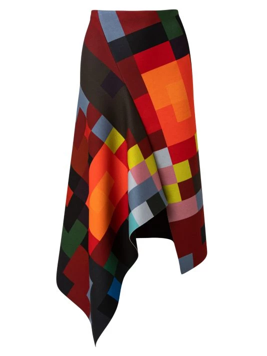 Akris Asymmetric Colorblocked Midi-Skirt 3 Akris Asymmetric Colorblocked Midi-Skirt