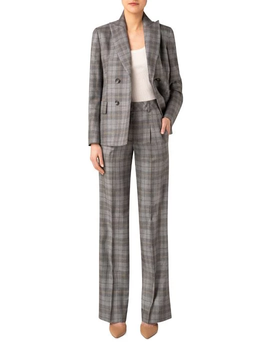 Akris Gabardine Check Double-Breasted Blazer 4 Akris Gabardine Check Double-Breasted Blazer - Image 2