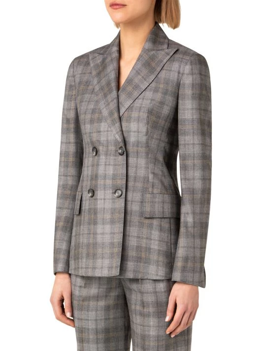 Akris Gabardine Check Double-Breasted Blazer 6 Akris Gabardine Check Double-Breasted Blazer - Image 4
