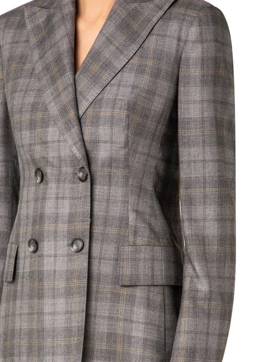 Akris Gabardine Check Double-Breasted Blazer 8 Akris Gabardine Check Double-Breasted Blazer - Image 6