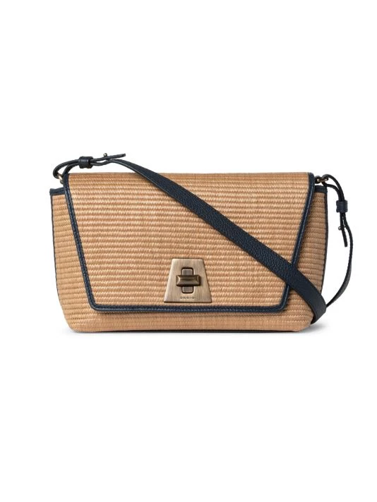 Akris Small Anouk Day Raffia Shoulder Bag Camel Blossom 3 Akris Small Anouk Day Raffia Shoulder Bag Camel Blossom