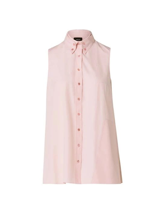 Akris A-Line Silk & Cotton Poplin Shirt 3 Akris A-Line Silk & Cotton Poplin Shirt
