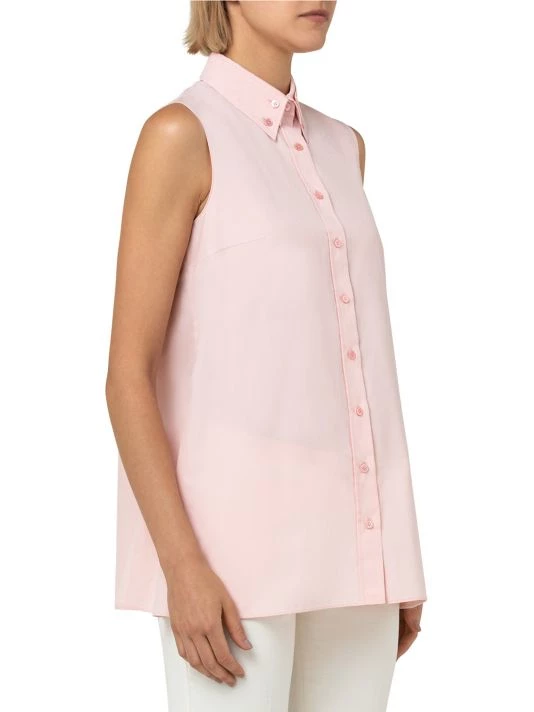 Akris A-Line Silk & Cotton Poplin Shirt 6 Akris A-Line Silk & Cotton Poplin Shirt - Image 4