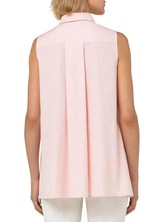 Akris A-Line Silk & Cotton Poplin Shirt 7 Akris A-Line Silk & Cotton Poplin Shirt - Image 5