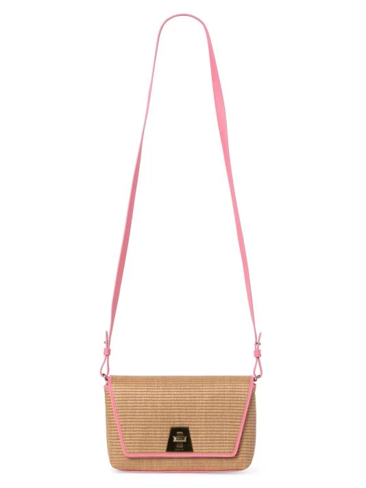 Akris Small Anouk Day Raffia Shoulder Bag Camel Blossom 5 Akris Small Anouk Day Raffia Shoulder Bag Camel Blossom - Image 3