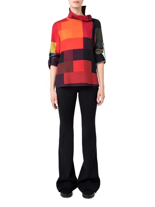 Akris Wool Colorblocked Turtleneck Sweater 4 Akris Wool Colorblocked Turtleneck Sweater - Image 2