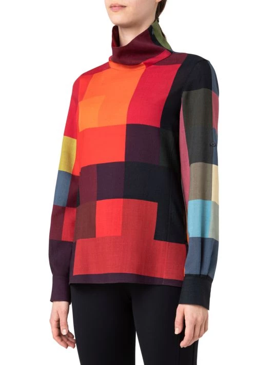 Akris Wool Colorblocked Turtleneck Sweater 6 Akris Wool Colorblocked Turtleneck Sweater - Image 4