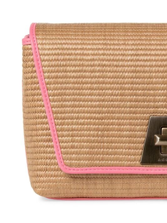 Akris Small Anouk Day Raffia Shoulder Bag Camel Blossom 7 Akris Small Anouk Day Raffia Shoulder Bag Camel Blossom - Image 5