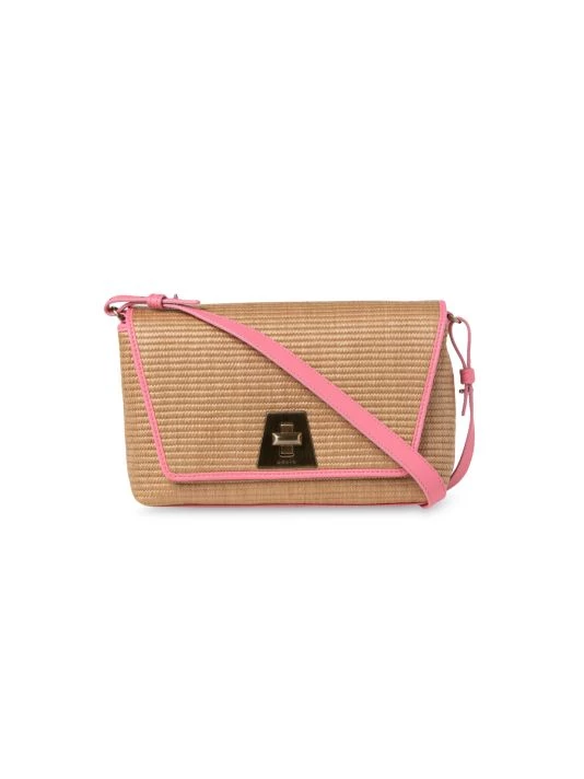 Akris Small Anouk Day Raffia Shoulder Bag Camel Blossom 8 Akris Small Anouk Day Raffia Shoulder Bag Camel Blossom - Image 6
