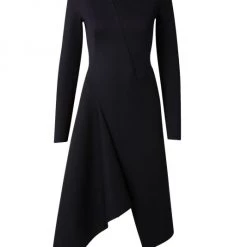 Akris Asymmetric Zip Midi-Dress