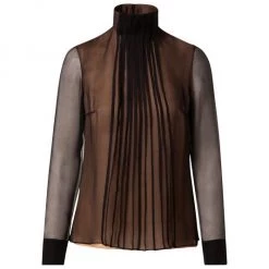 Akris Pleated Long-Sleeve Blouse