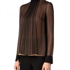 Akris Pleated Long-Sleeve Blouse -Akris Sales Shop unnamed file 540
