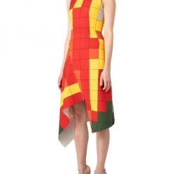 Akris Tiled Asymmetric Midi-Dress -Akris Sales Shop unnamed file 545
