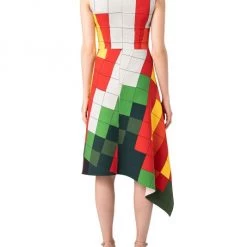 Akris Tiled Asymmetric Midi-Dress -Akris Sales Shop unnamed file 546